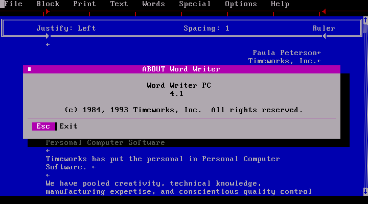 Timeworks Office 1.0 - Word Writer PC 4.1